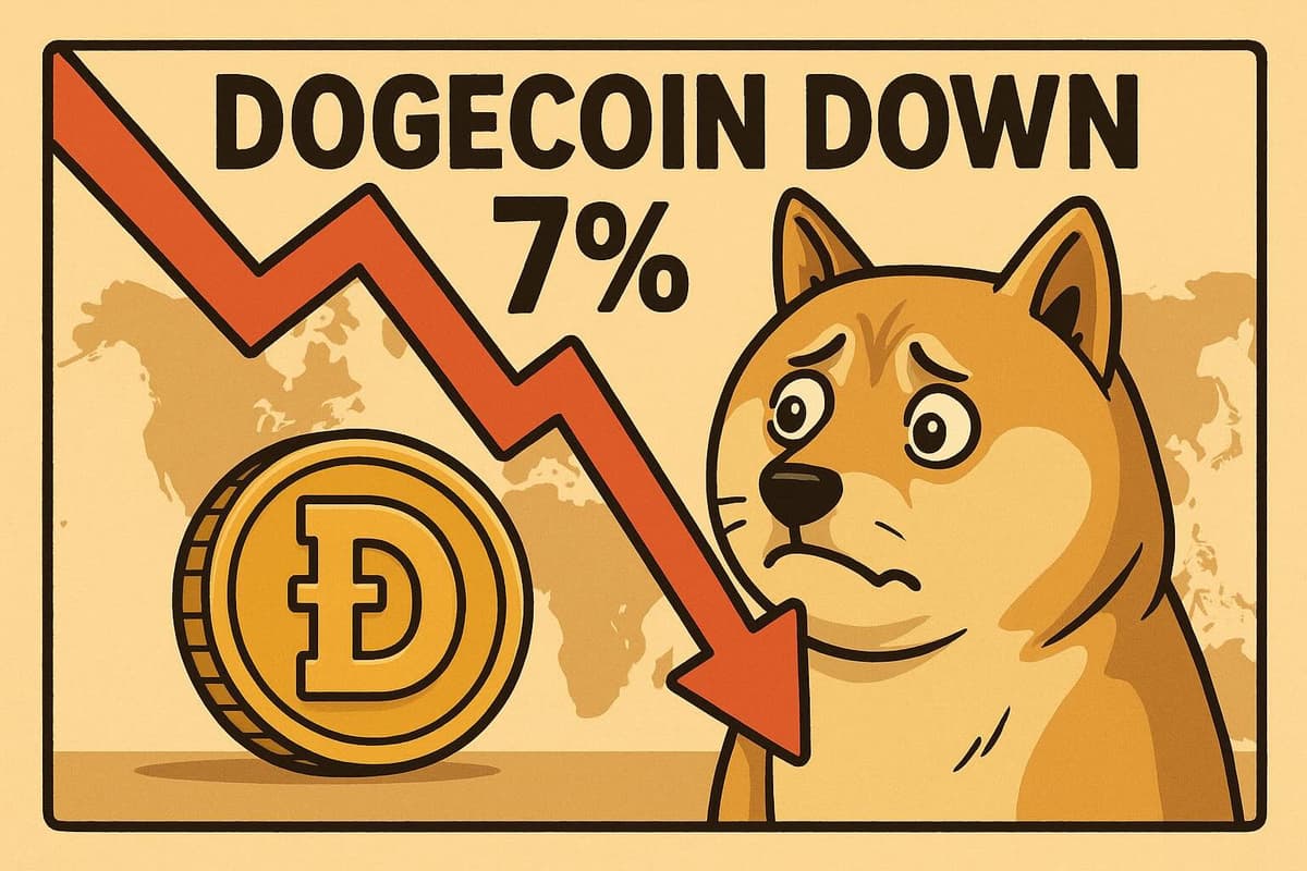 Dogecoin (DOGE) has experienced a notable decline of 7%