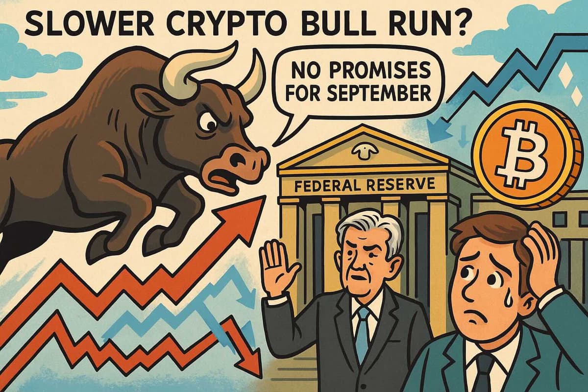Slower Crypto Bull Run? September Rate Cut Now Just 40% Likely