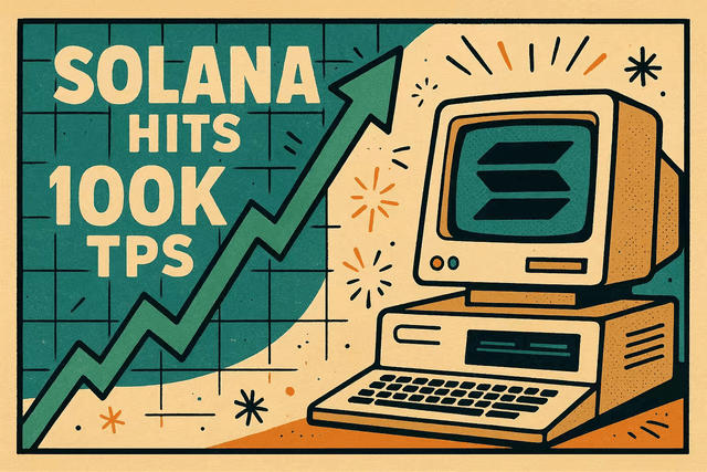 Naturally included: “Solana 100K TPS milestone” appears in heading, URL, intro, and analysis.